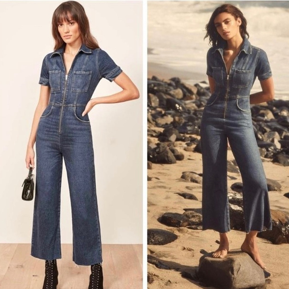 Reformation Georgia jumpsuit in size 0